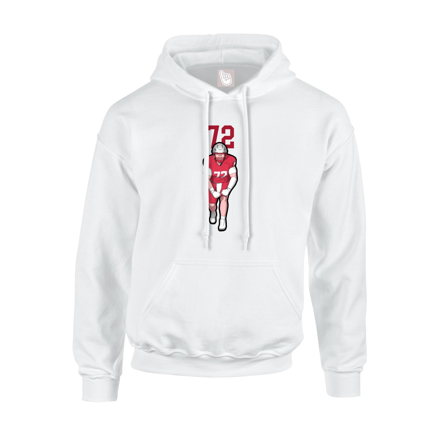 Hoodie — Number Top in White
