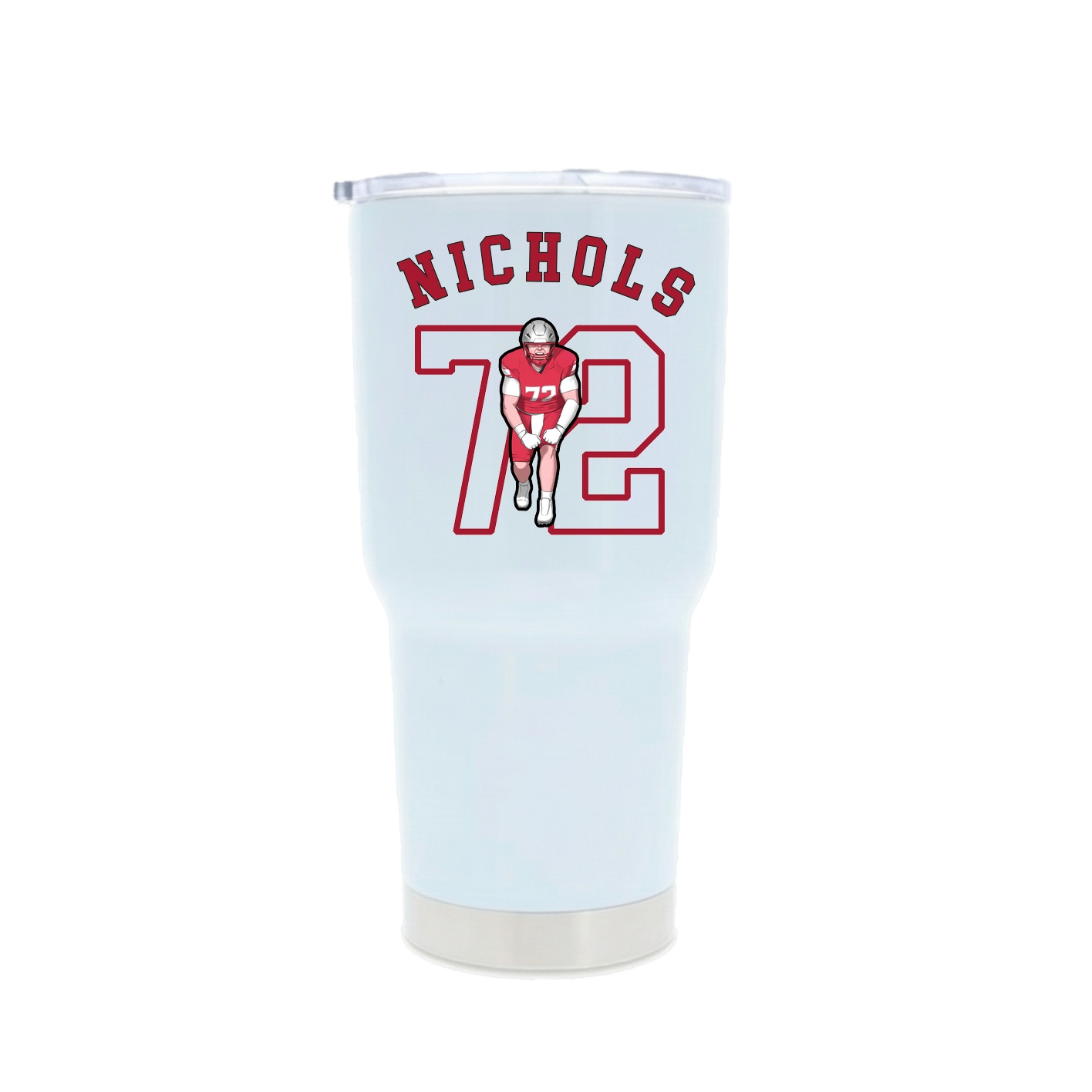 30oz Stainless Steel Tumbler — Shirsey Arch in White