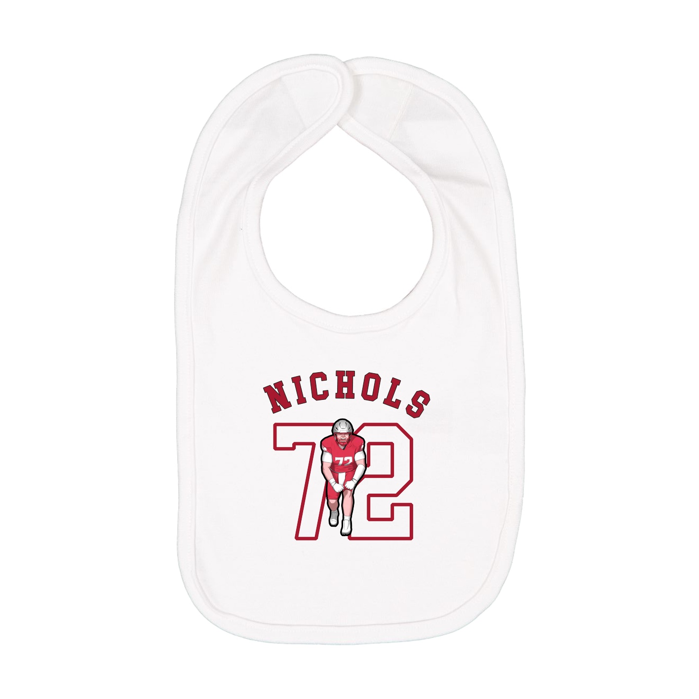 Infant Bib — Shirsey Arch in White