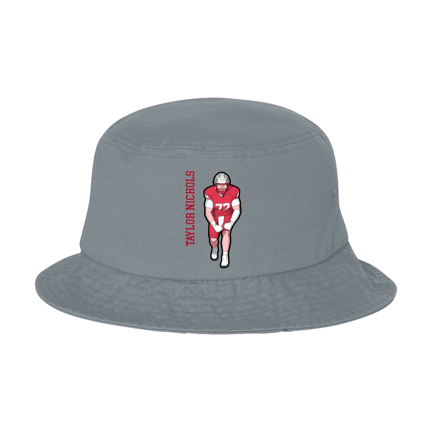Bucket Cap — Name Vertical in Grey
