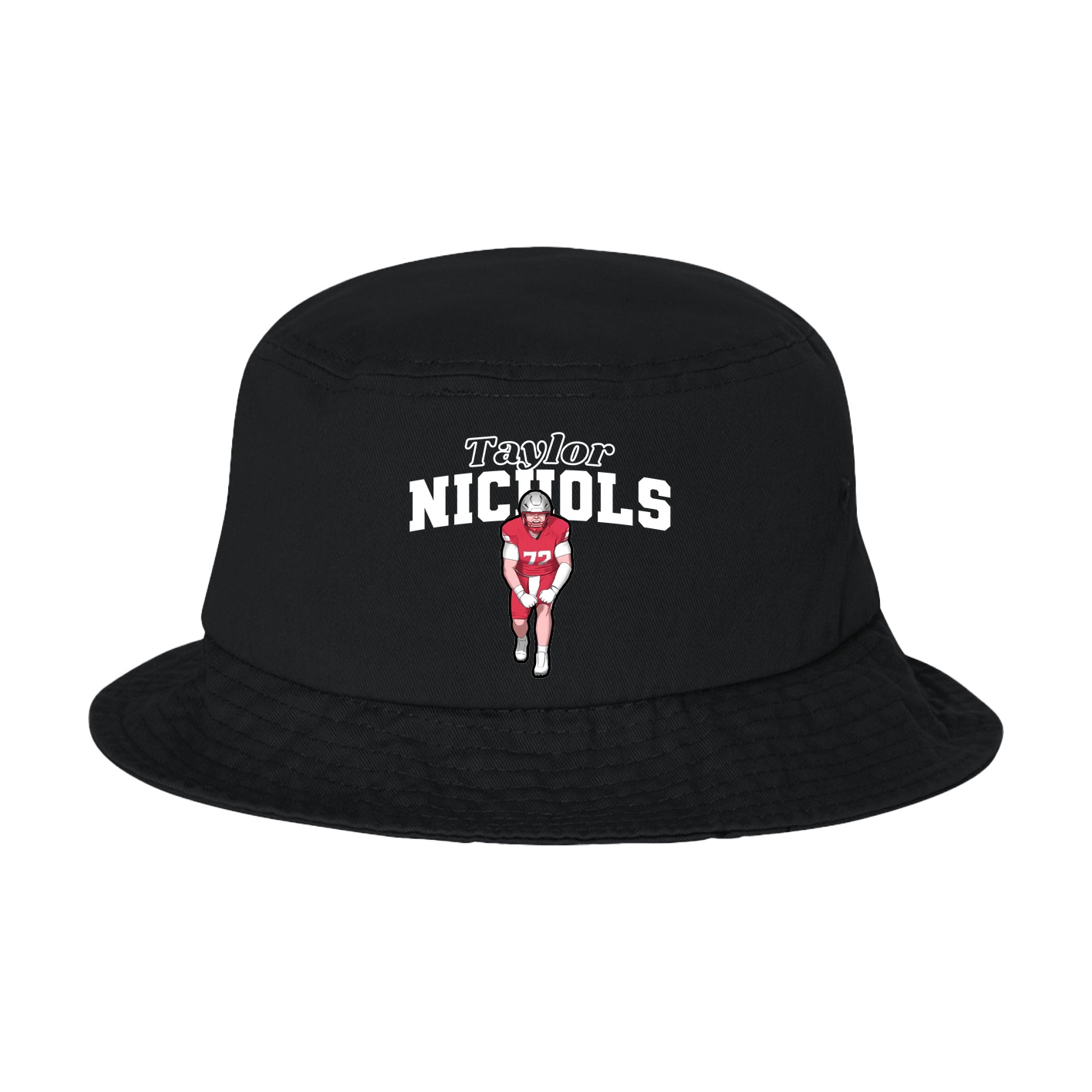 Bucket Cap — Name Arch in Black