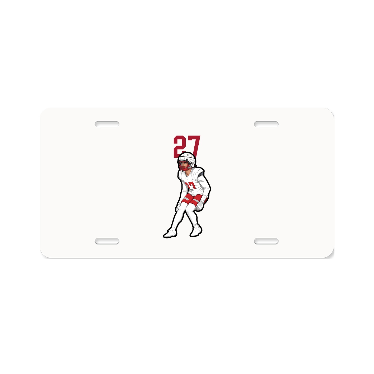 License Plate — Number Top in Classic