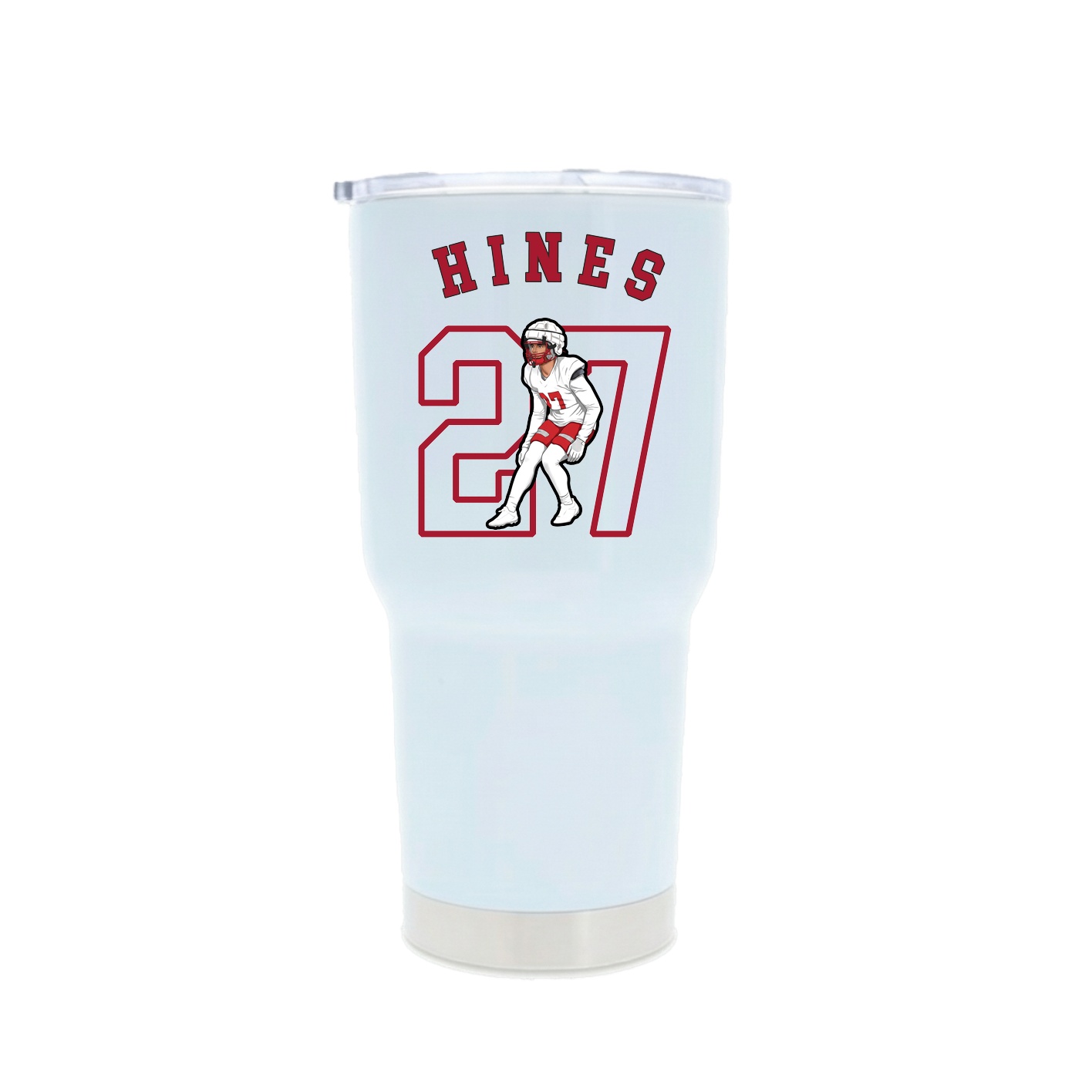 30oz Stainless Steel Tumbler — Shirsey Arch in White