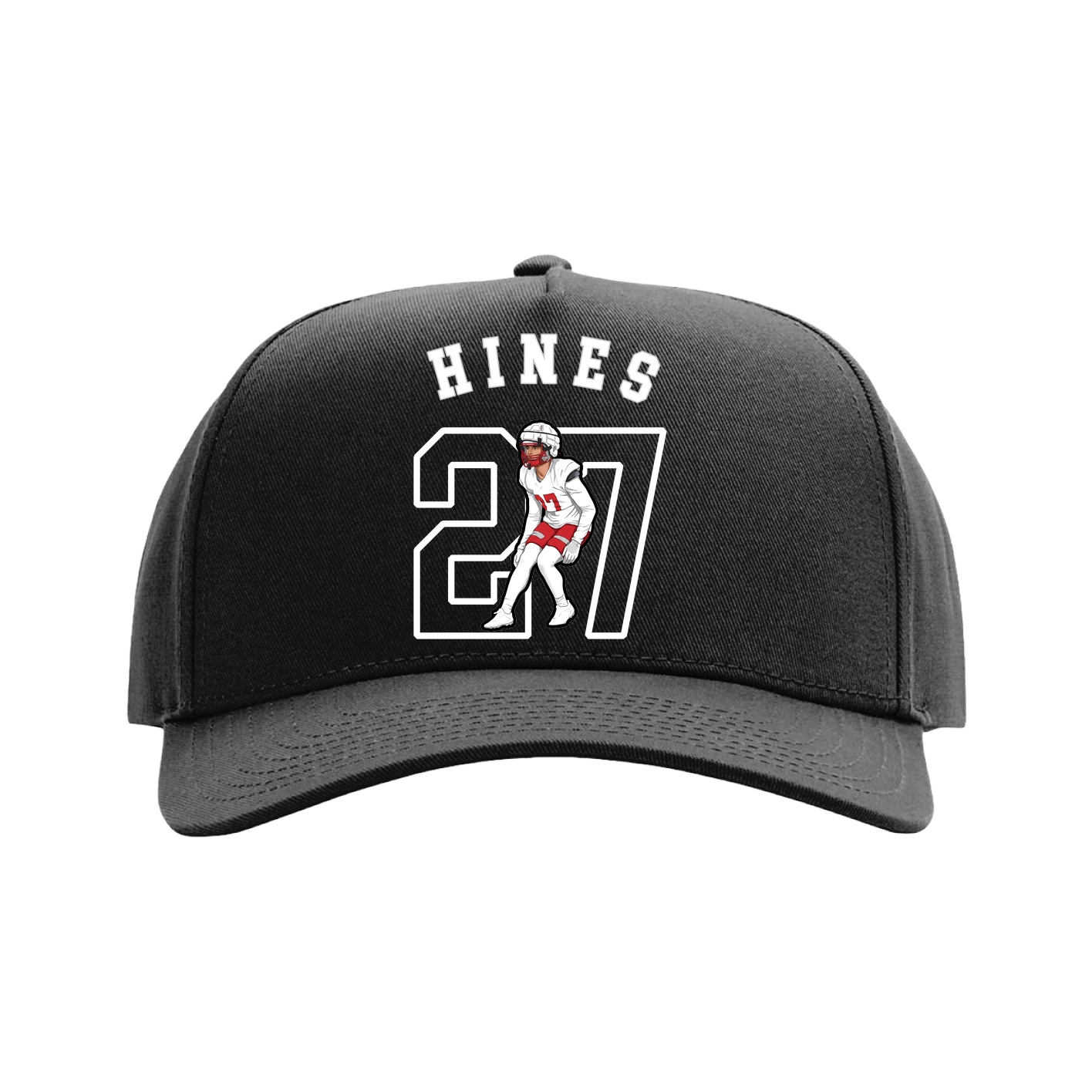 Full Fabric Five-Panel Champ Cap — Shirsey Arch in Black