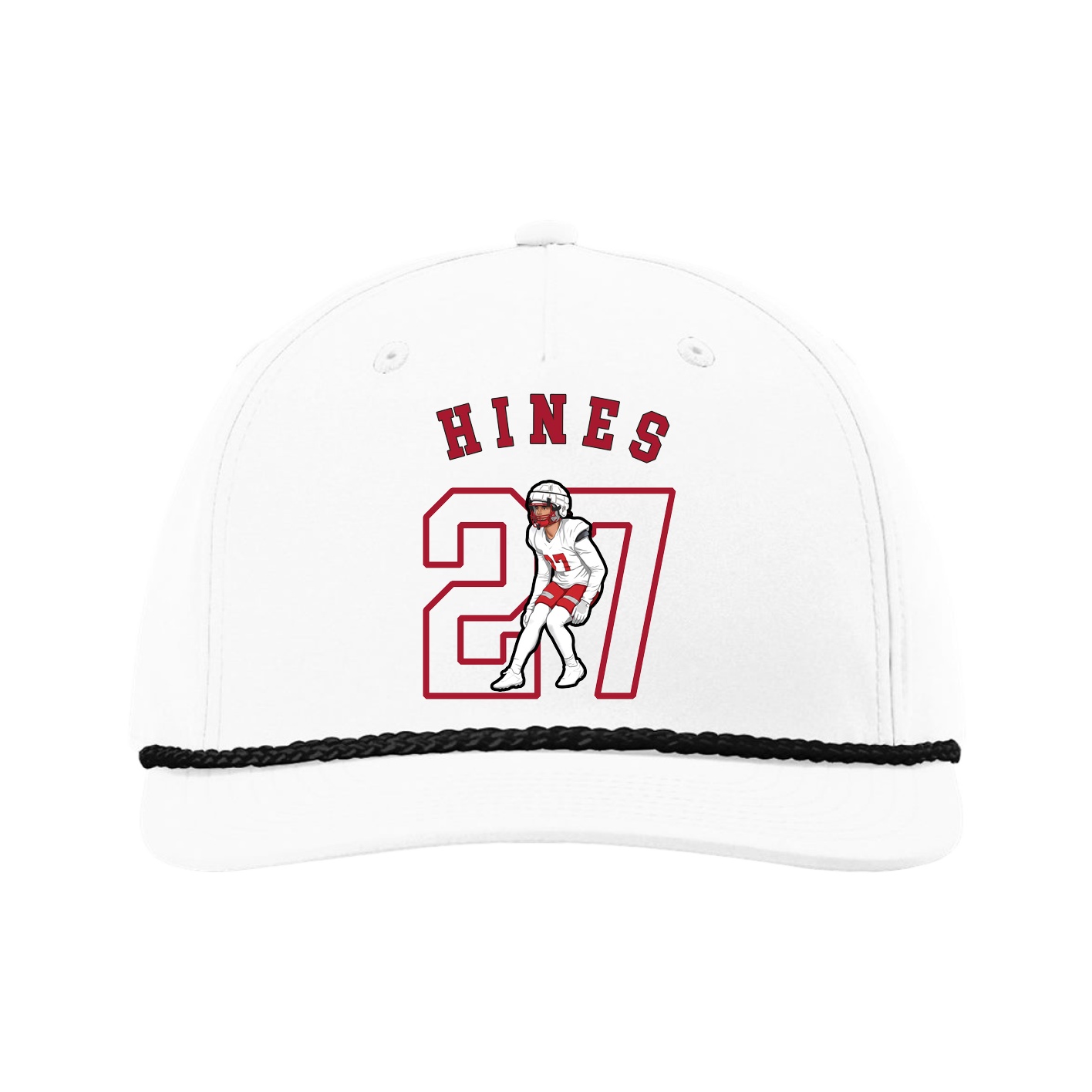 Five-Panel Classic Rope Cap — Shirsey Arch in White