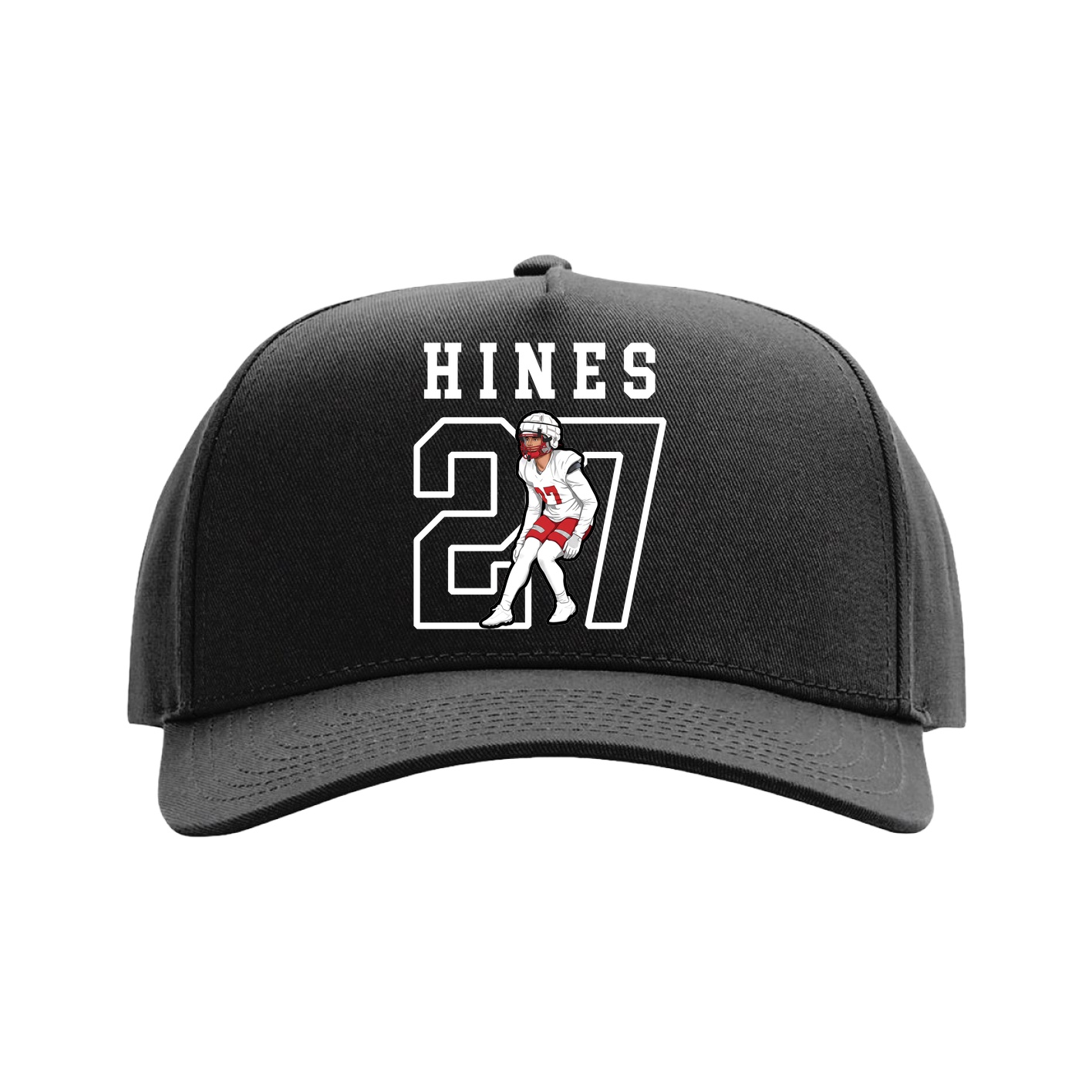 Full Fabric Five-Panel Champ Cap — Shirsey in Black