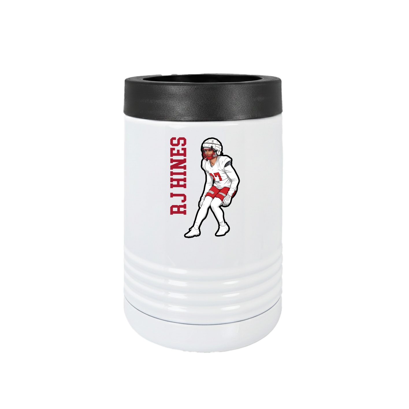 Beverage Holder — Name Vertical in White