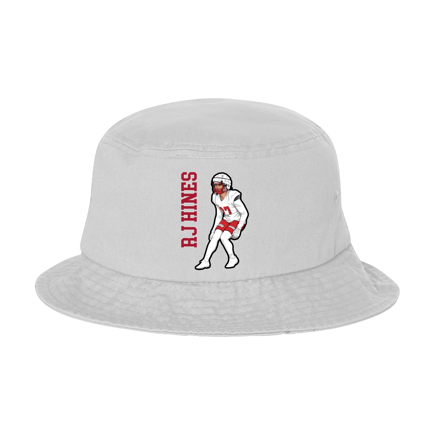 Bucket Cap — Name Vertical in White