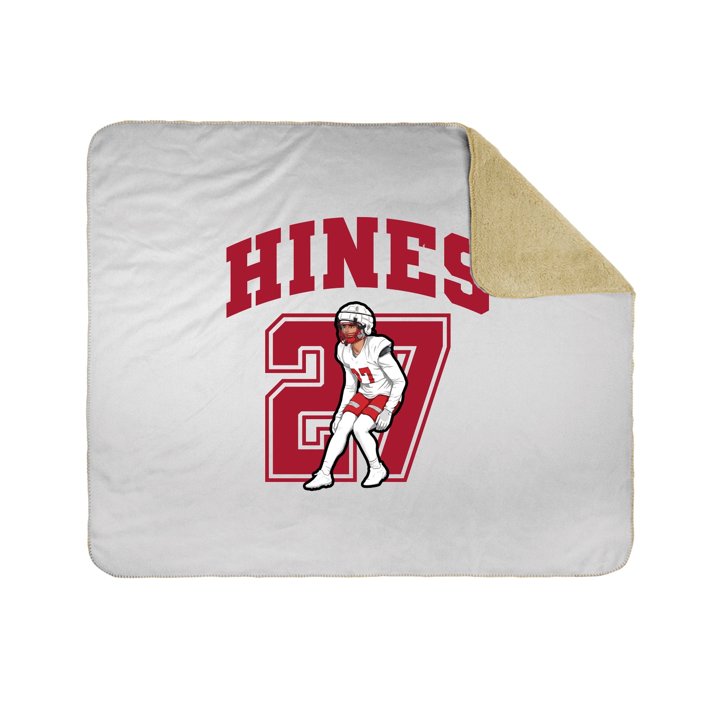 Throw Blanket — Number in White