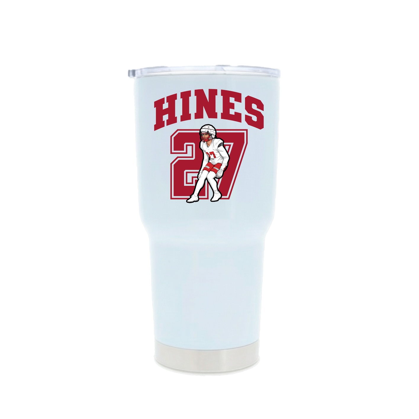 30oz Stainless Steel Tumbler — Number in White