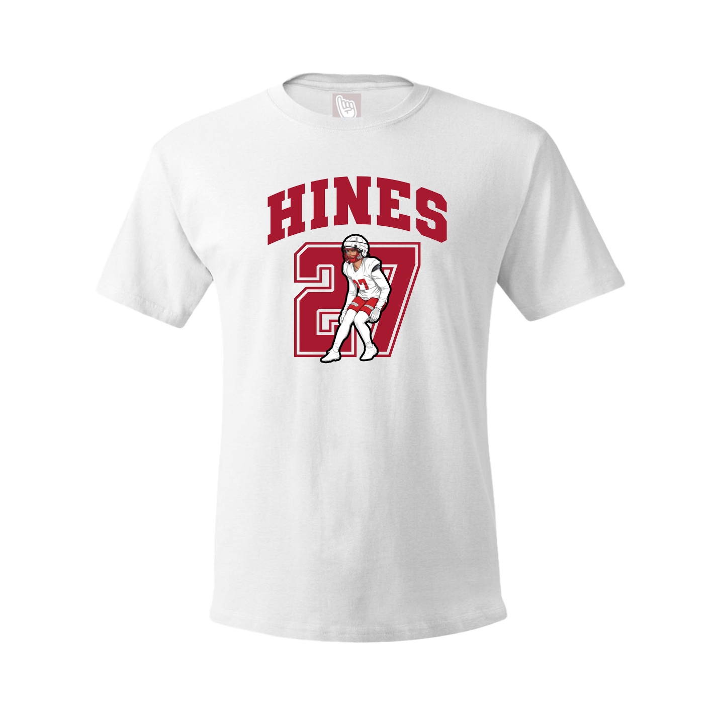 Youth Tee — Number in White