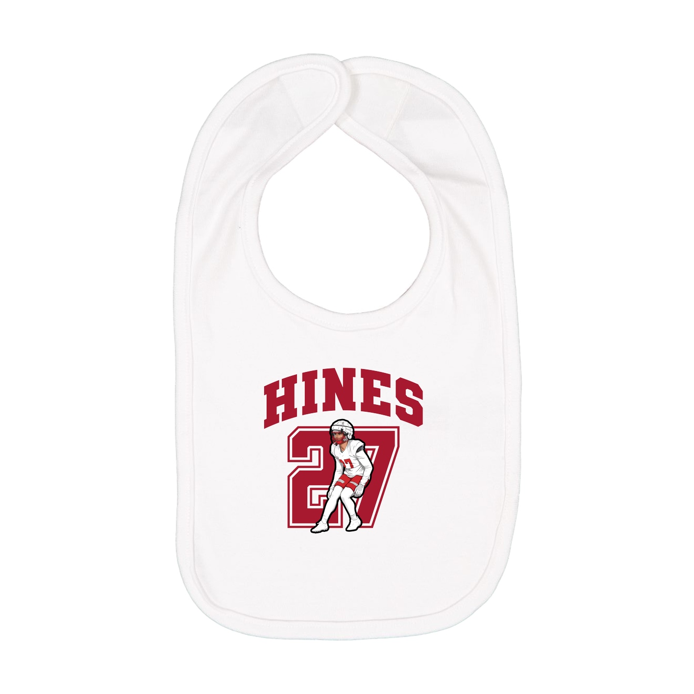 Infant Bib — Number in White
