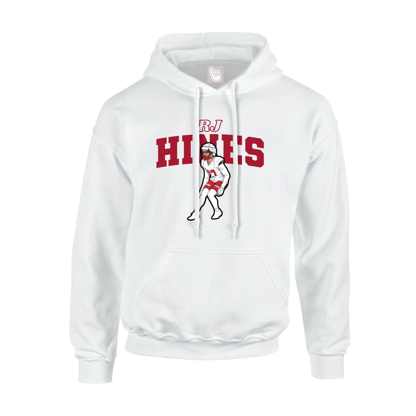 Hoodie — Name Arch in White