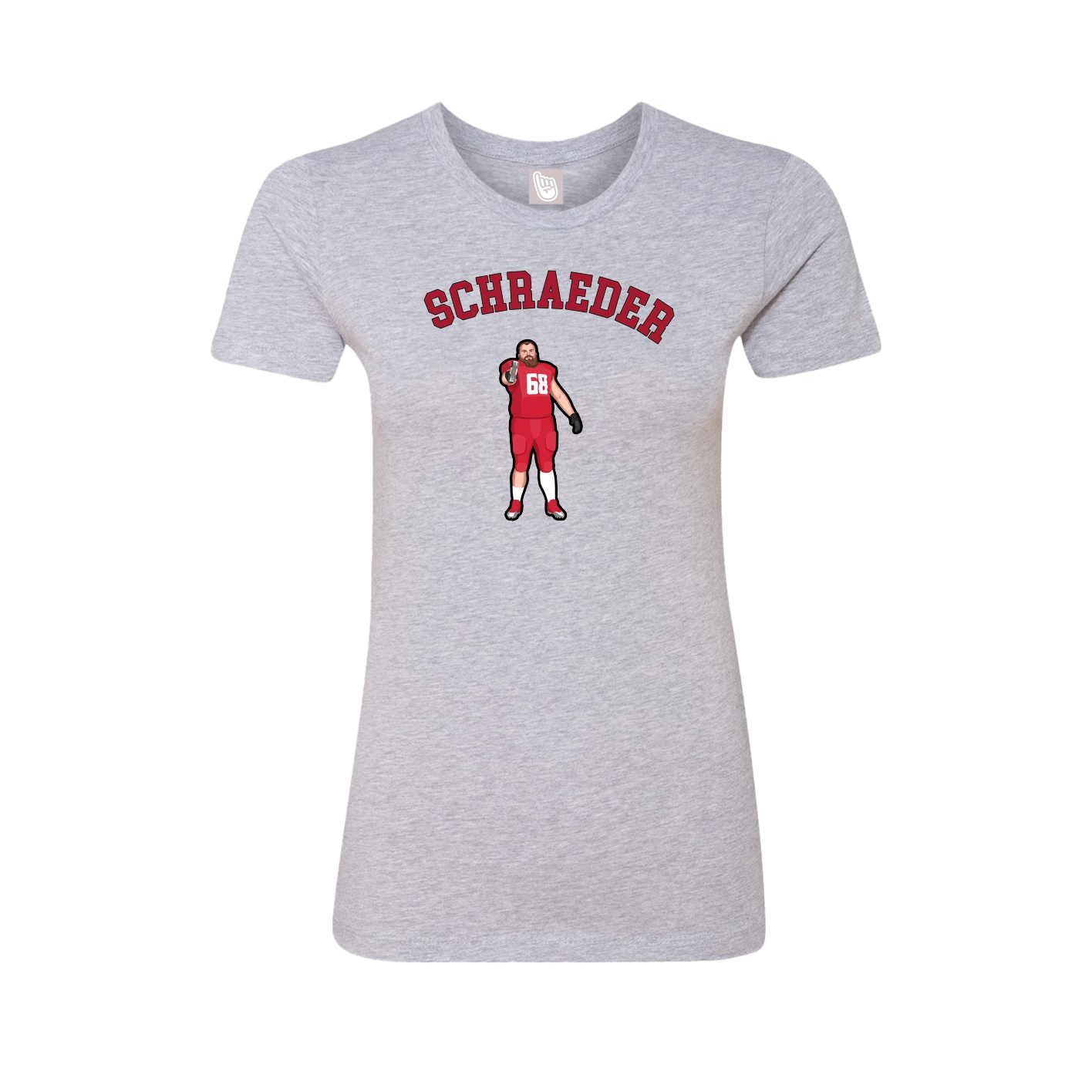 Fitted Women's Tee — Shirsey Arch in Grey