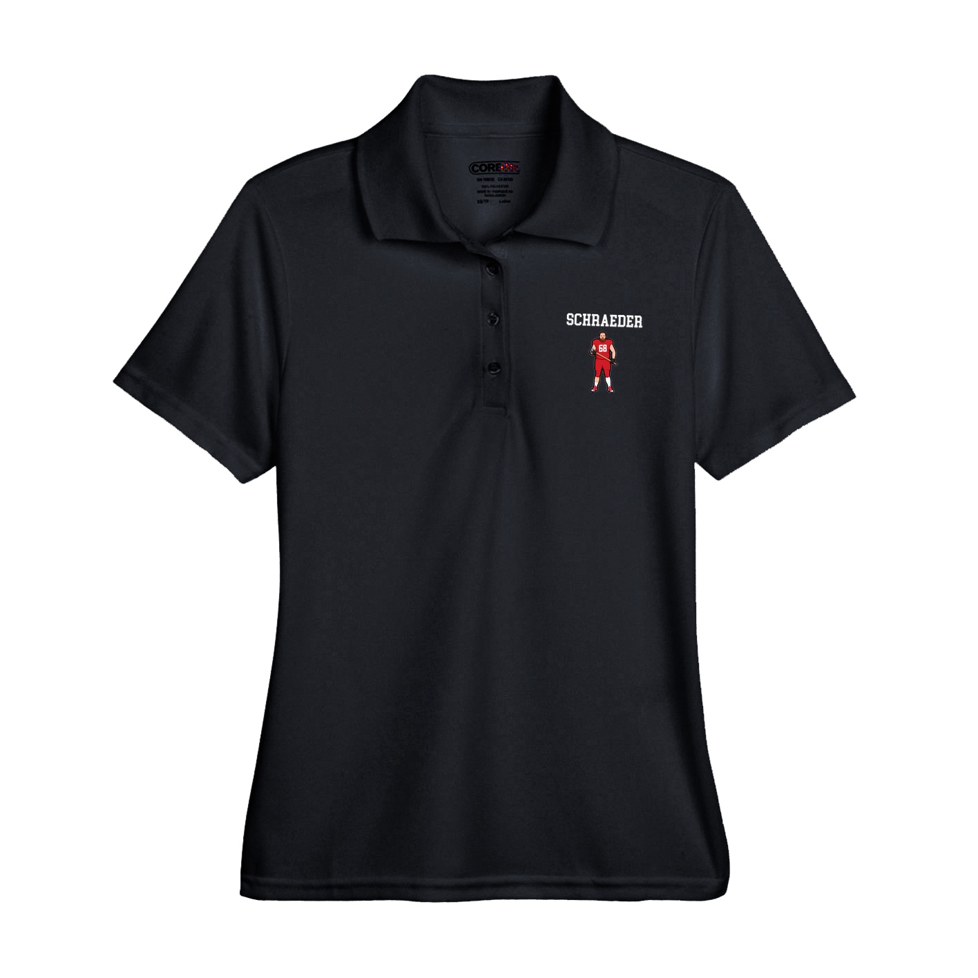 Womens Performance Polo — Shirsey in Black