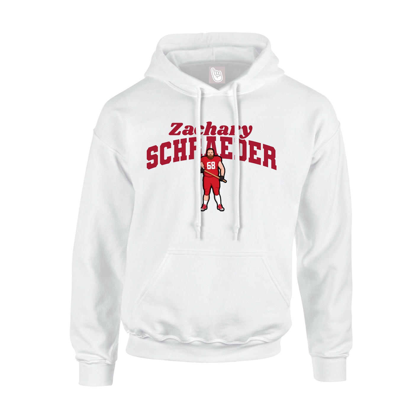 Youth Hoodie — Signature Arch in White