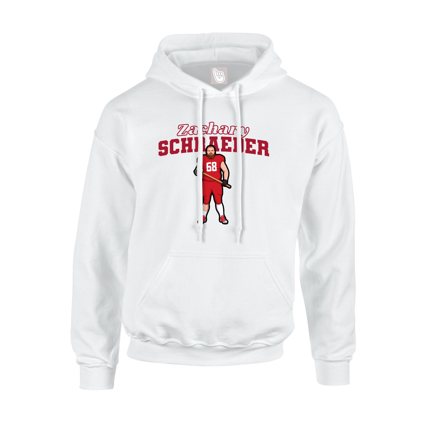 Hoodie — Name Arch in White