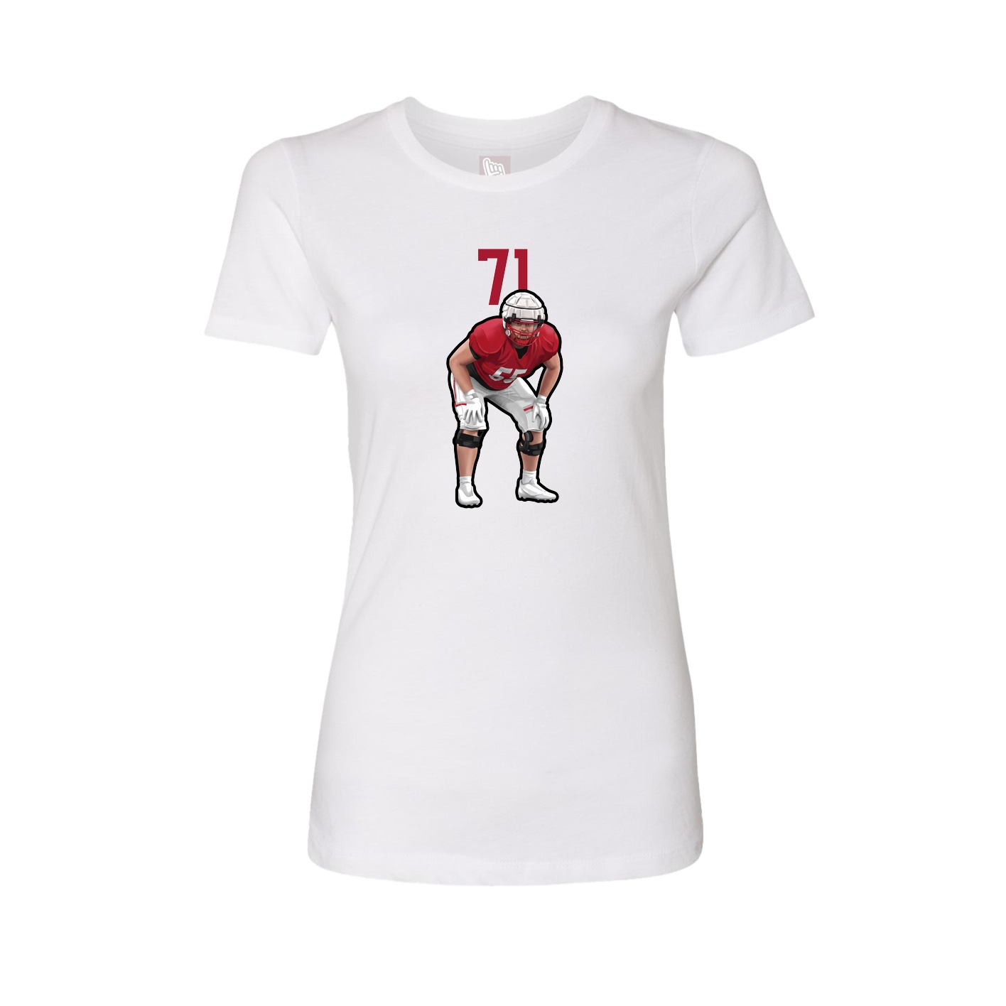 Fitted Women's Tee — Number Top in White