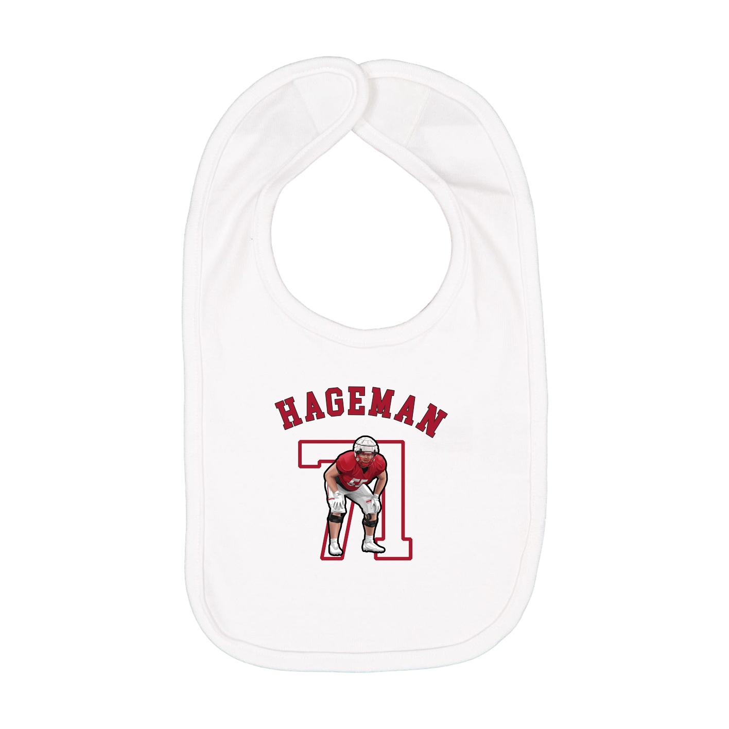Infant Bib — Shirsey Arch in White