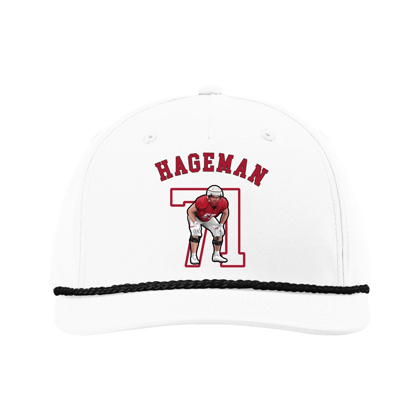Five-Panel Classic Rope Cap — Shirsey Arch in White