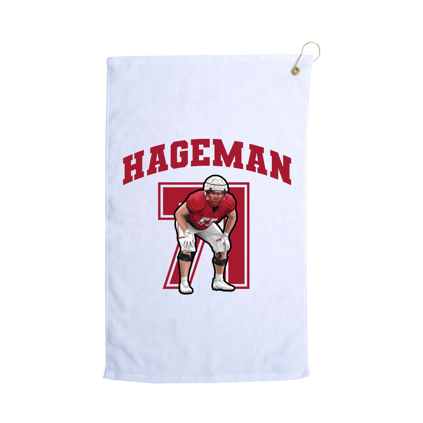 Golf Towel — Number in White
