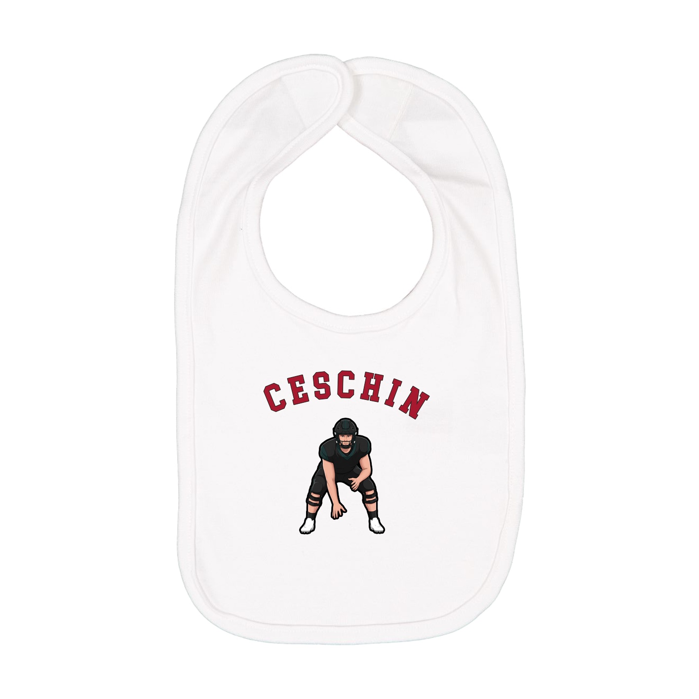 Infant Bib — Shirsey Arch in White