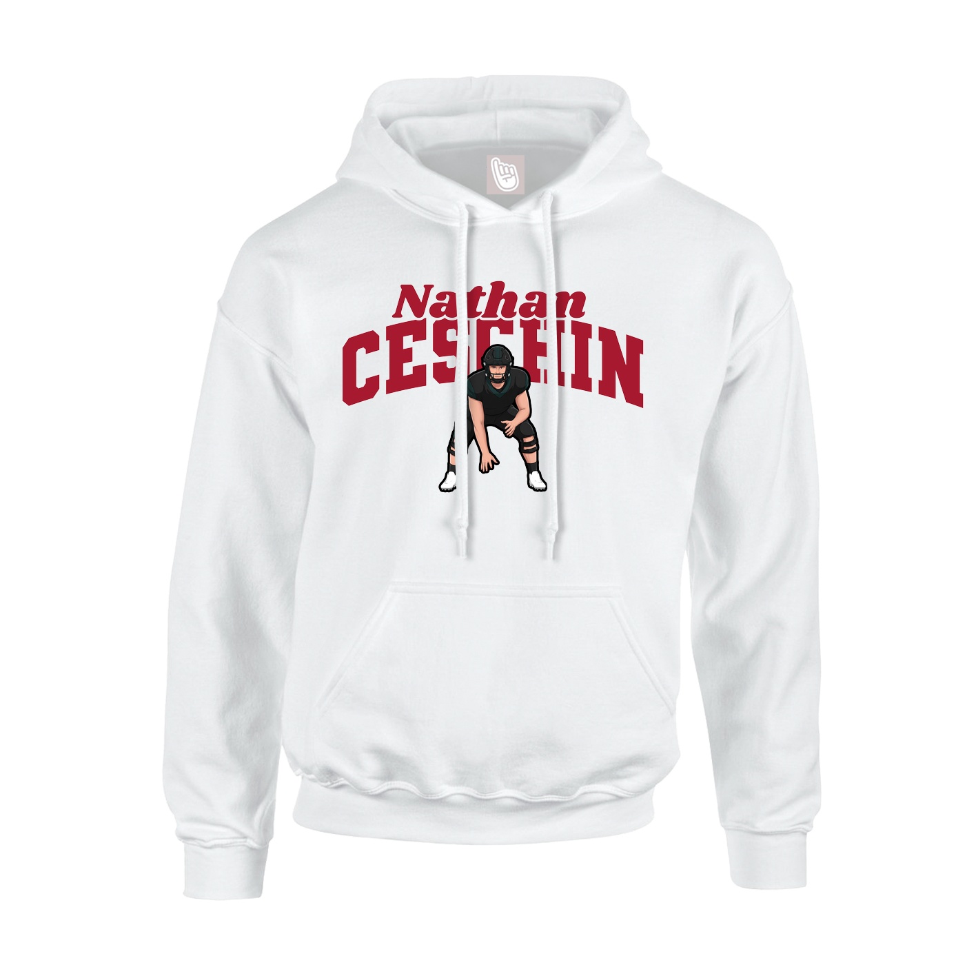 Hoodie — Signature Arch in White