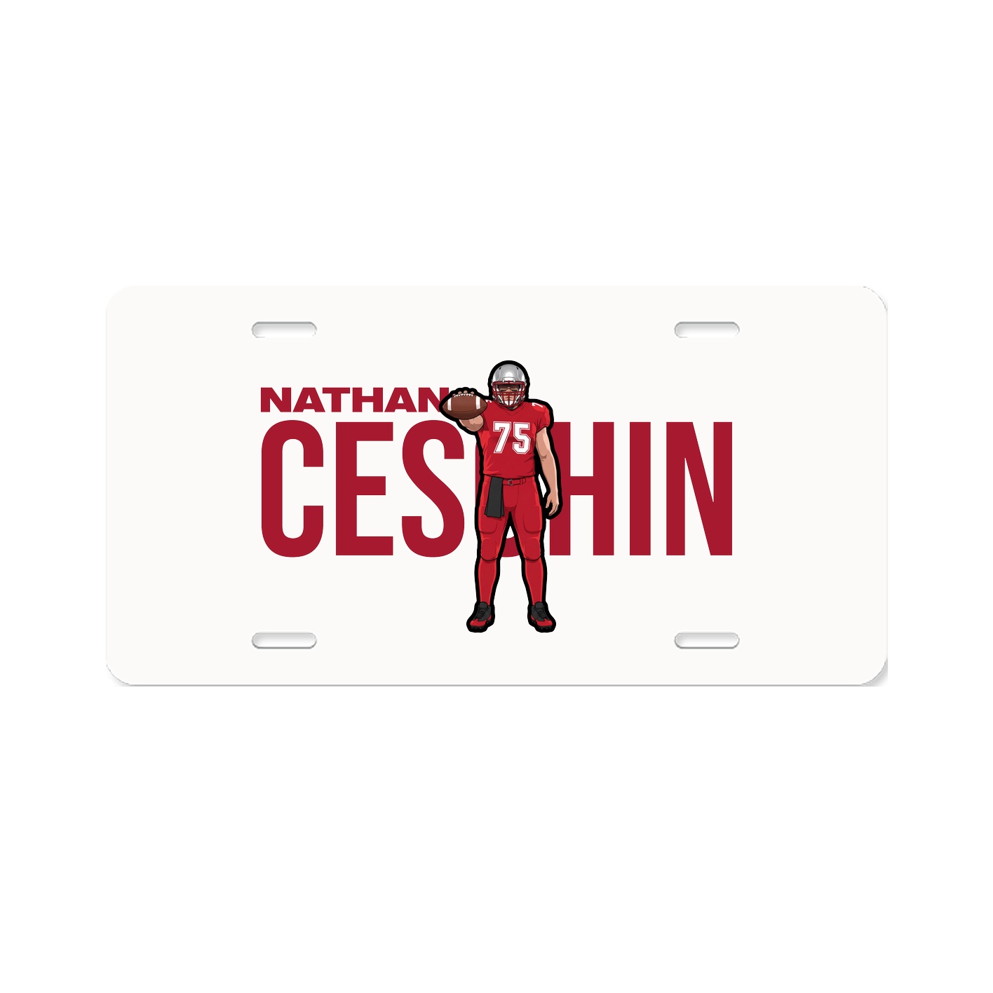 License Plate — Player Name in Classic