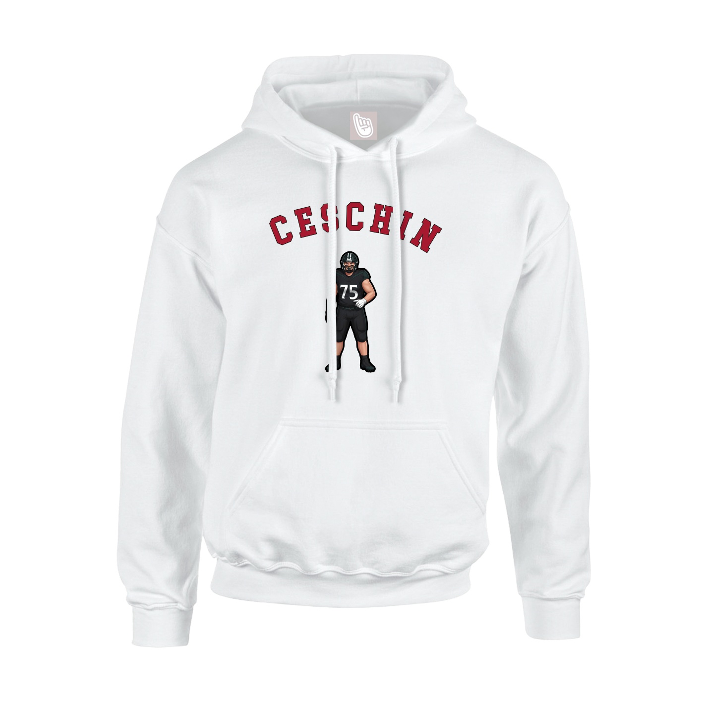 Youth Hoodie — Shirsey Arch in White