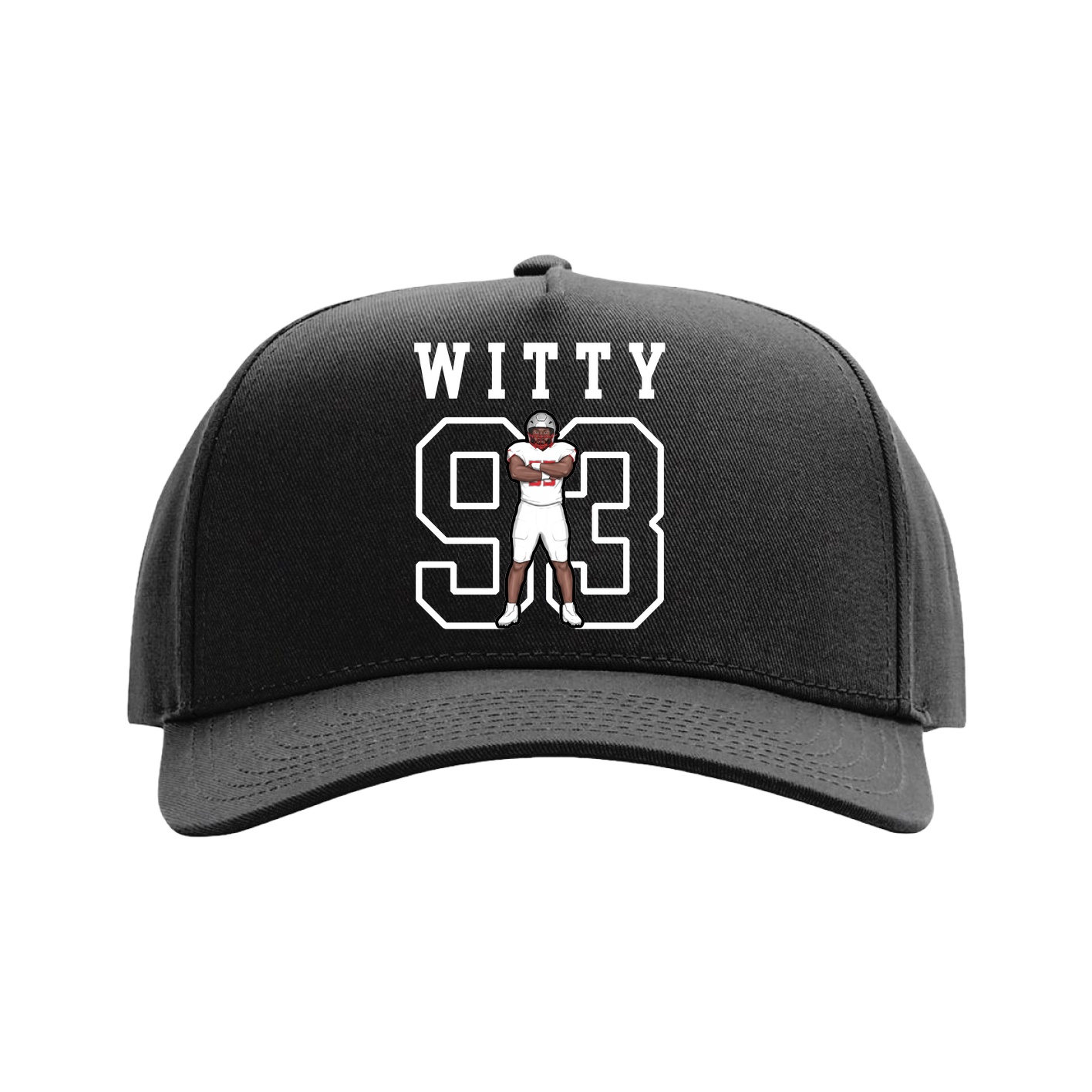 Full Fabric Five-Panel Champ Cap — Shirsey in Black