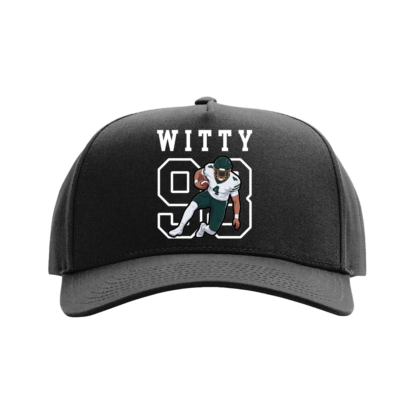 Full Fabric Five-Panel Champ Cap — Shirsey in Black