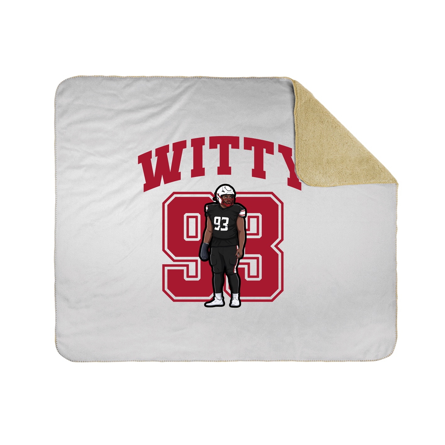 Throw Blanket — Number in White
