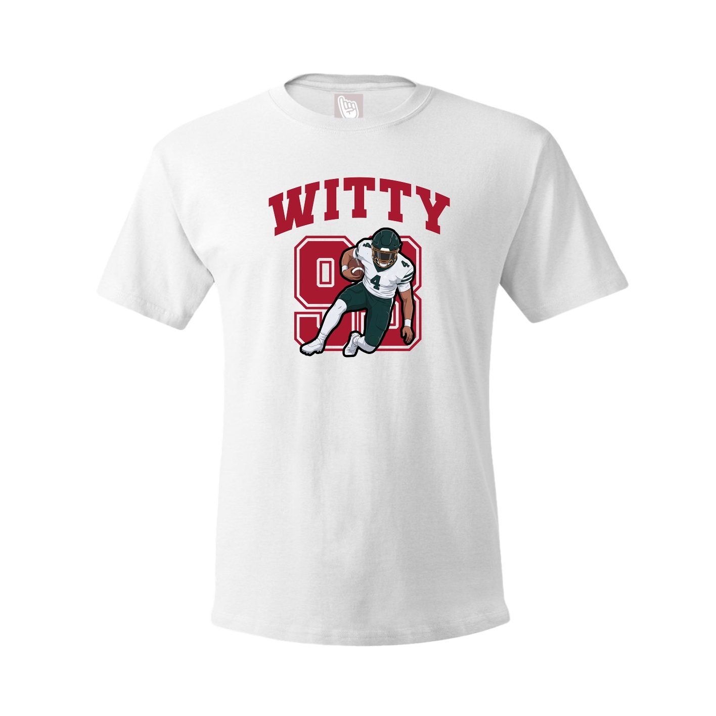 Youth Tee — Number in White