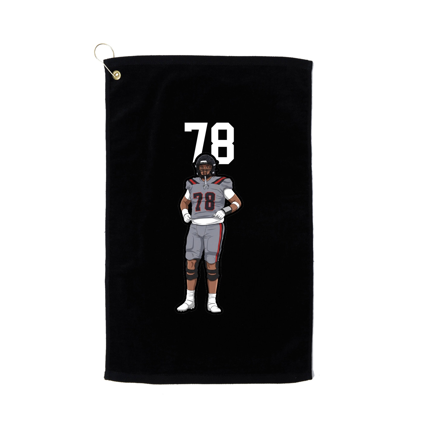 Golf Towel — Number Top in Black
