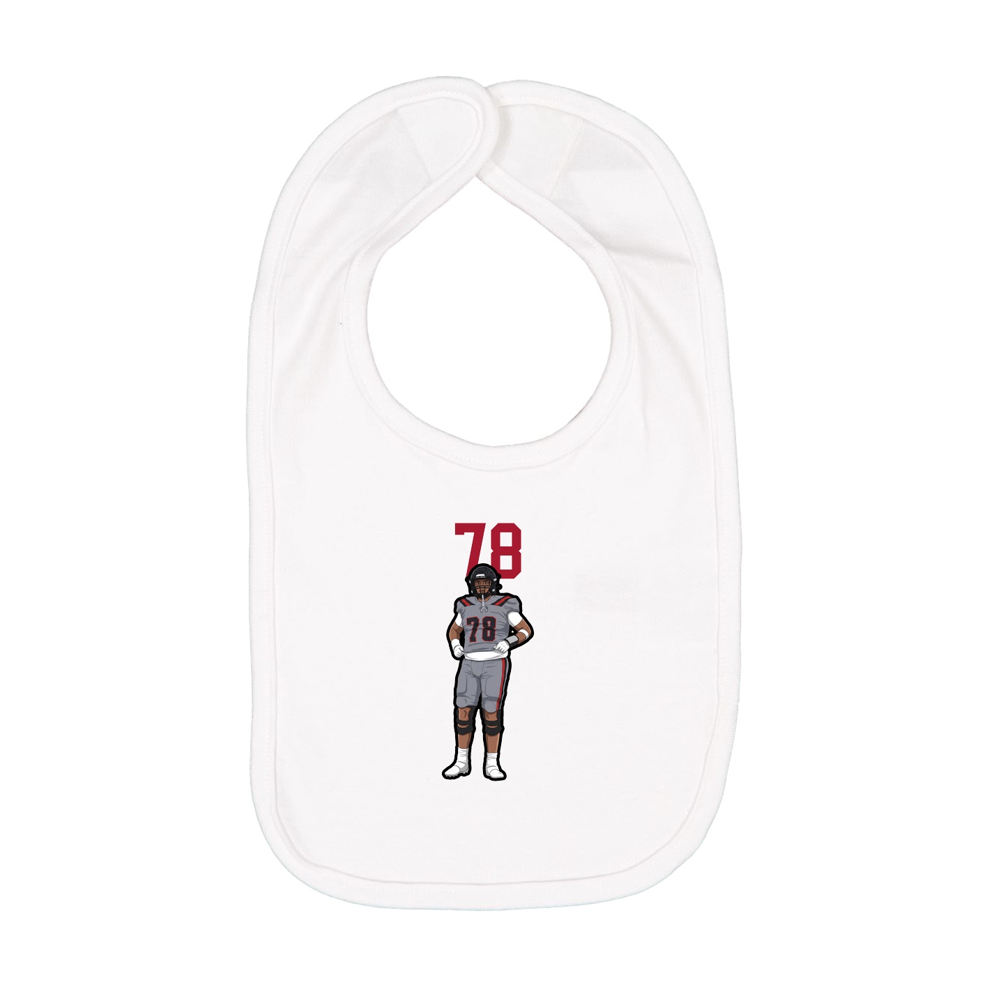 Infant Bib — Number Top in White
