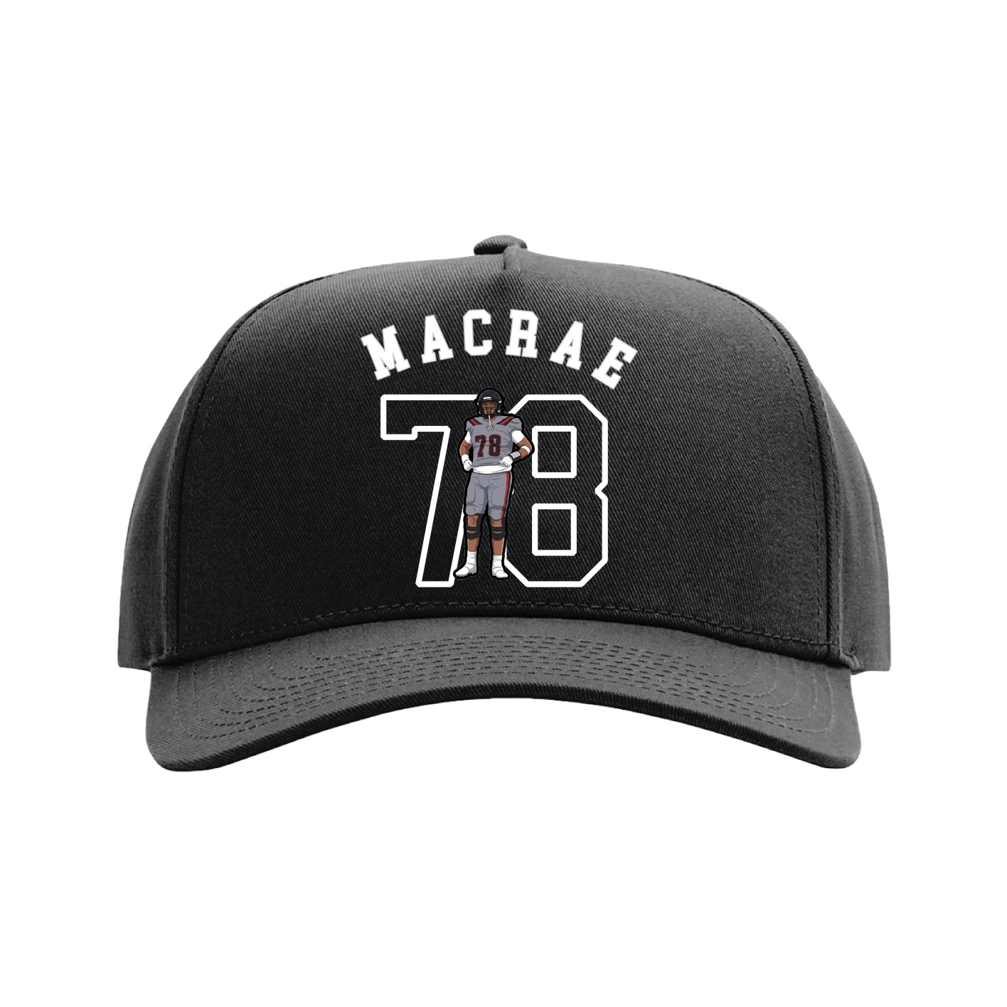 Full Fabric Five-Panel Champ Cap — Shirsey Arch in Black