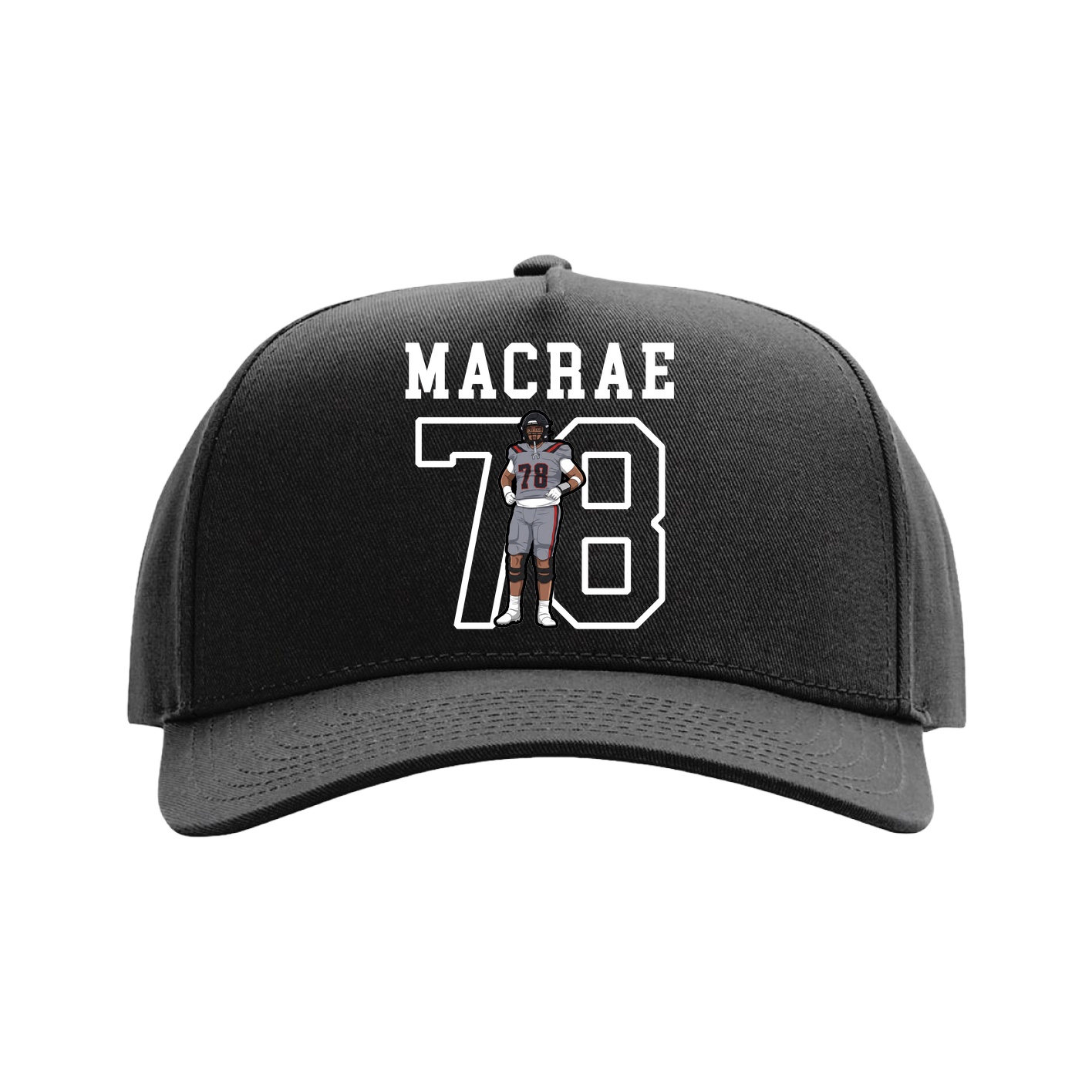 Full Fabric Five-Panel Champ Cap — Shirsey in Black