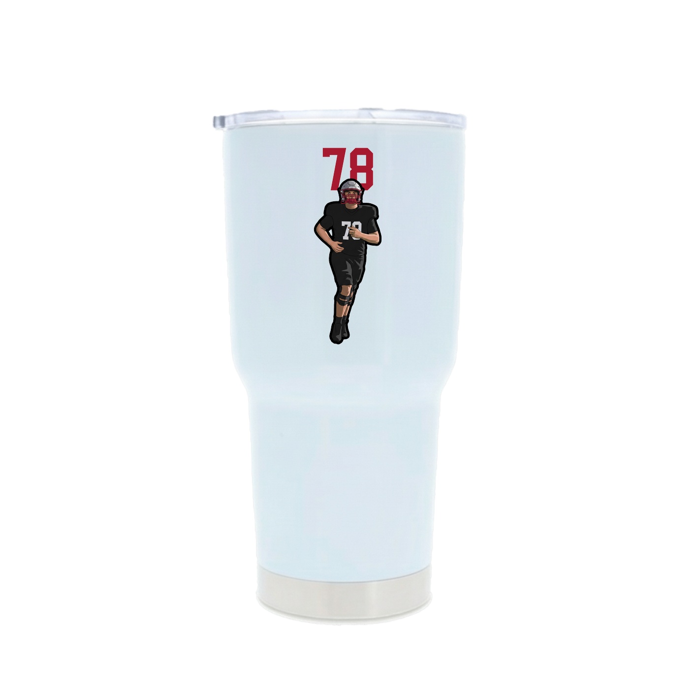 30oz Stainless Steel Tumbler — Number Top in White