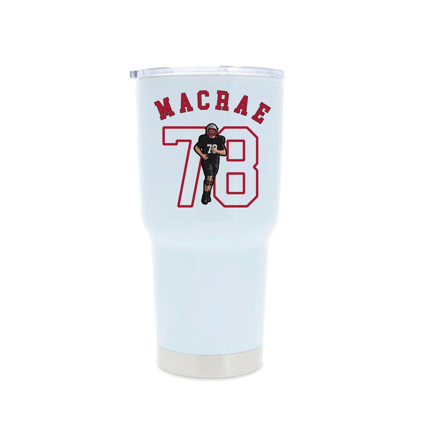 30oz Stainless Steel Tumbler — Shirsey Arch in White