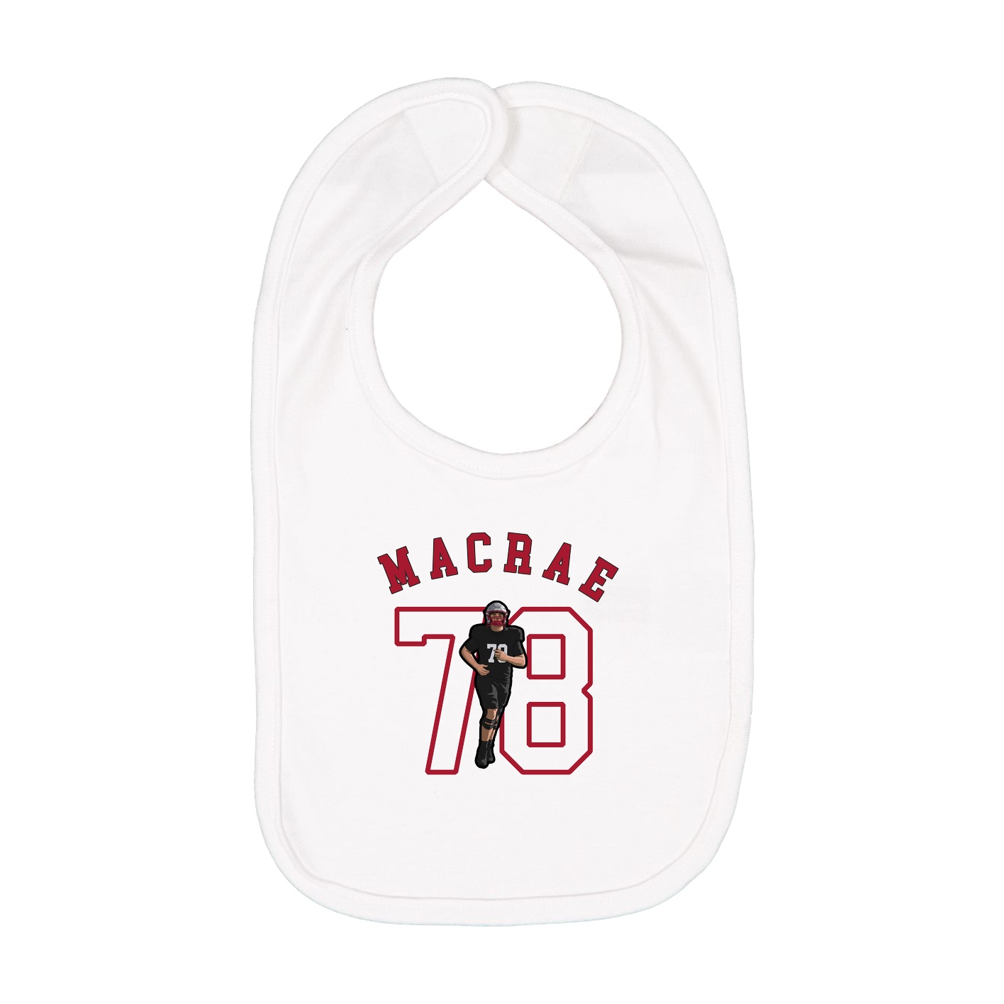 Infant Bib — Shirsey Arch in White