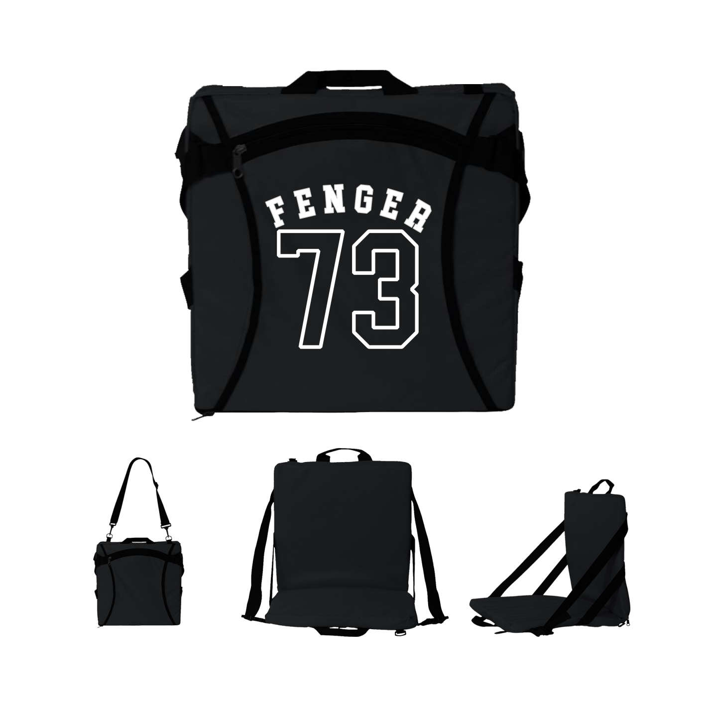 Folding Stadium Seat — Shirsey Arch in Black