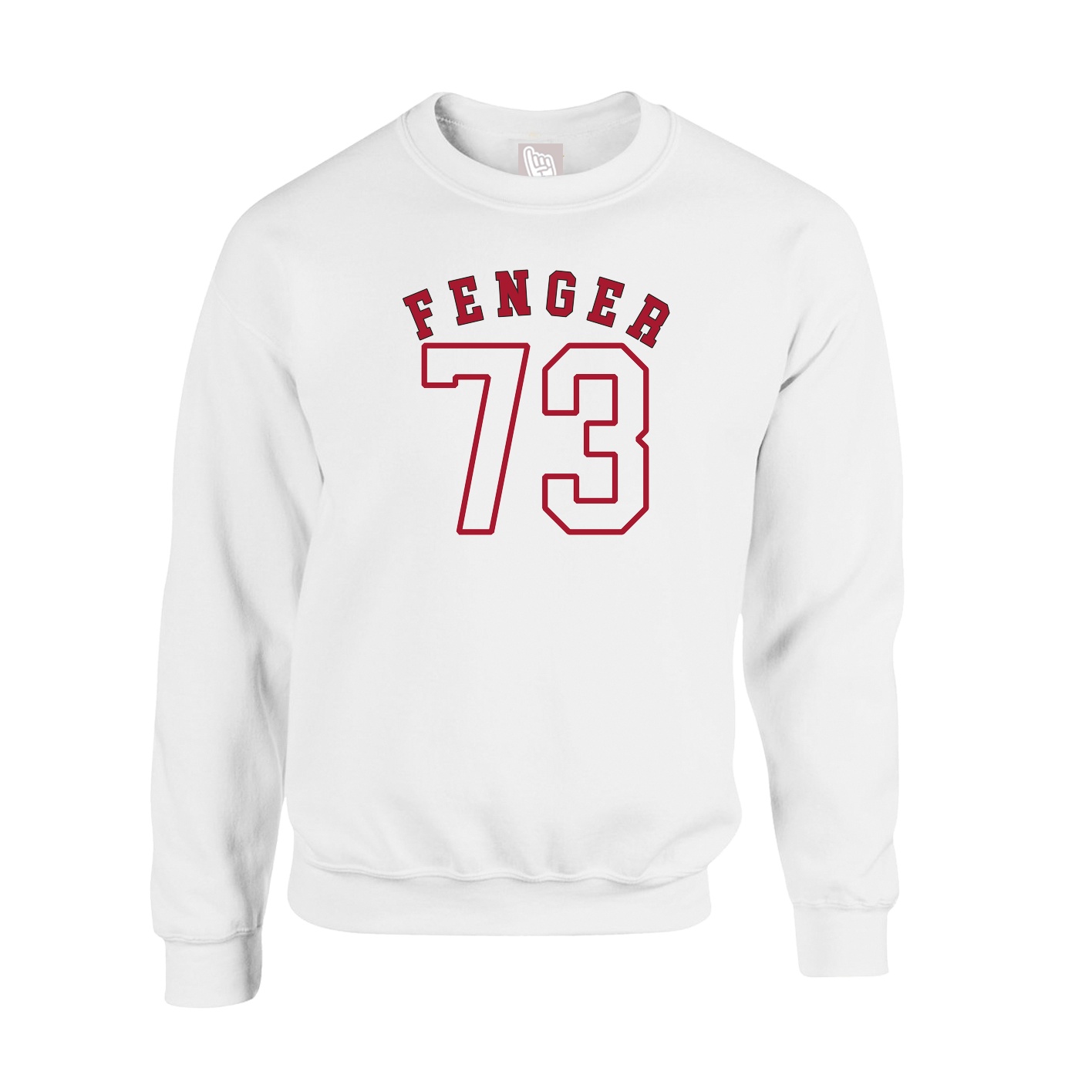 Fleece Crew — Shirsey Arch in White