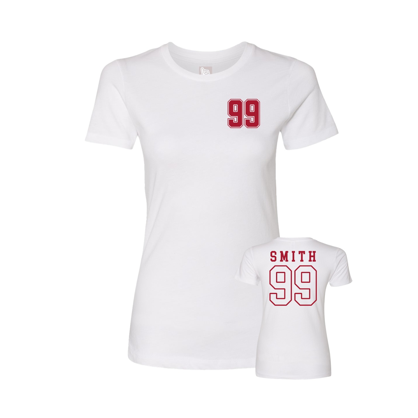 Womens Tee — Chest Back in White