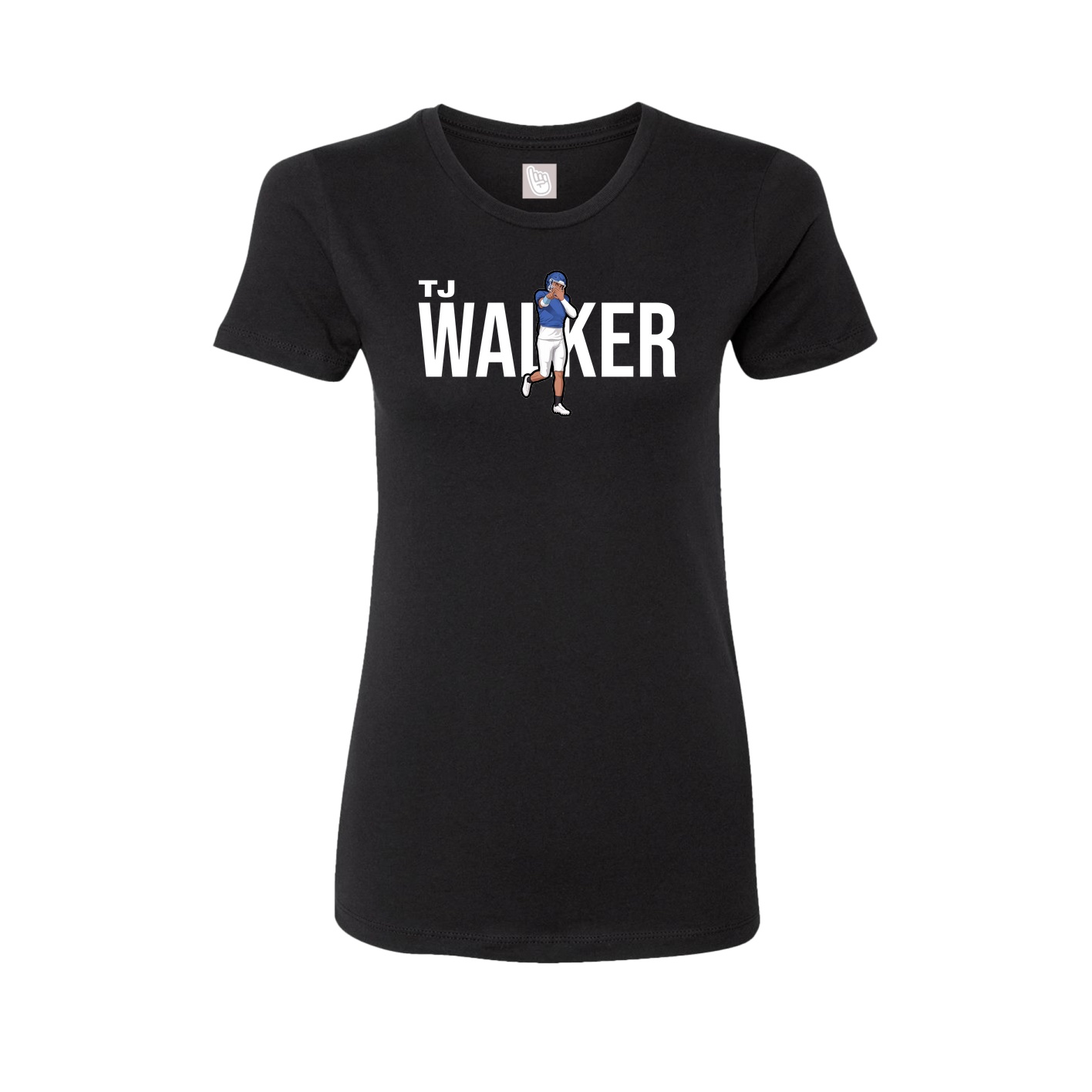 Fitted Women's Tee — Player Name in Black