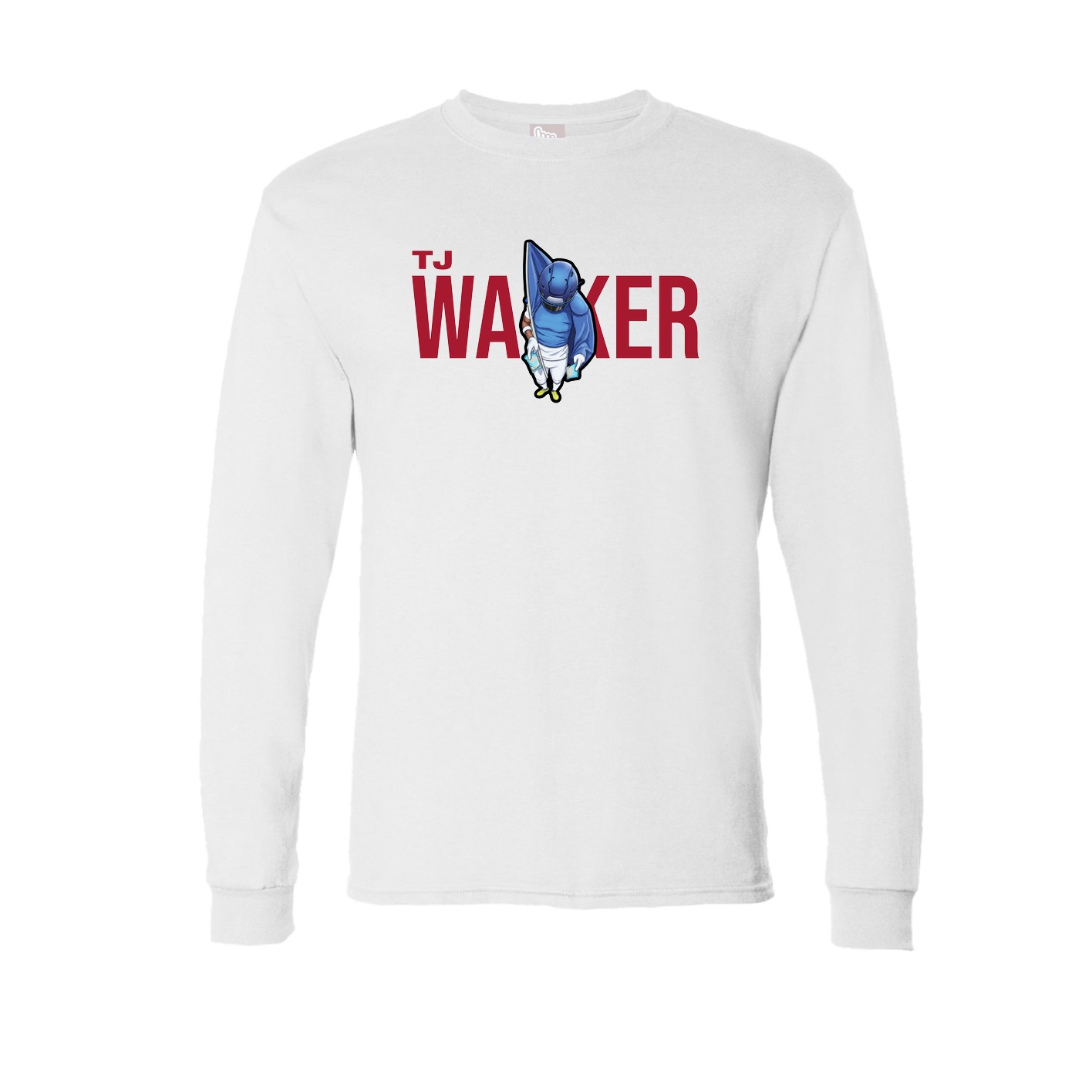 Long Sleeve Tee — Player Name in White