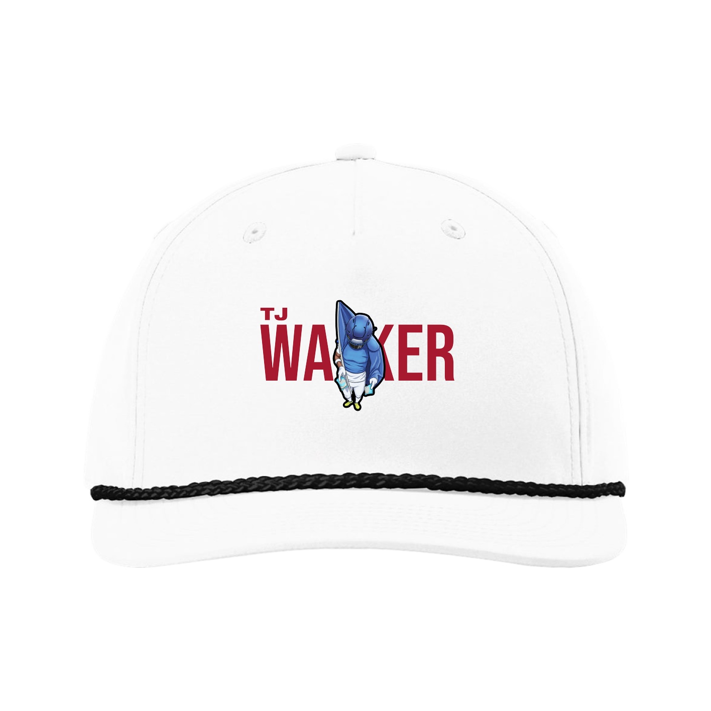 Five-Panel Classic Rope Cap — Player Name in White