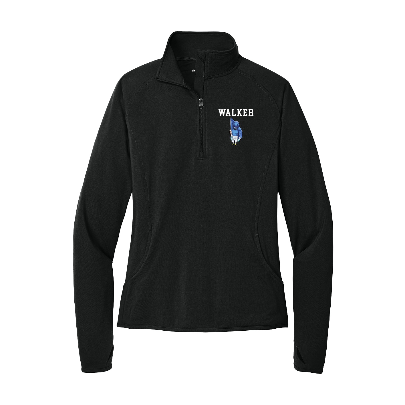 Women's Q-Zip Pullover — Shirsey in Black