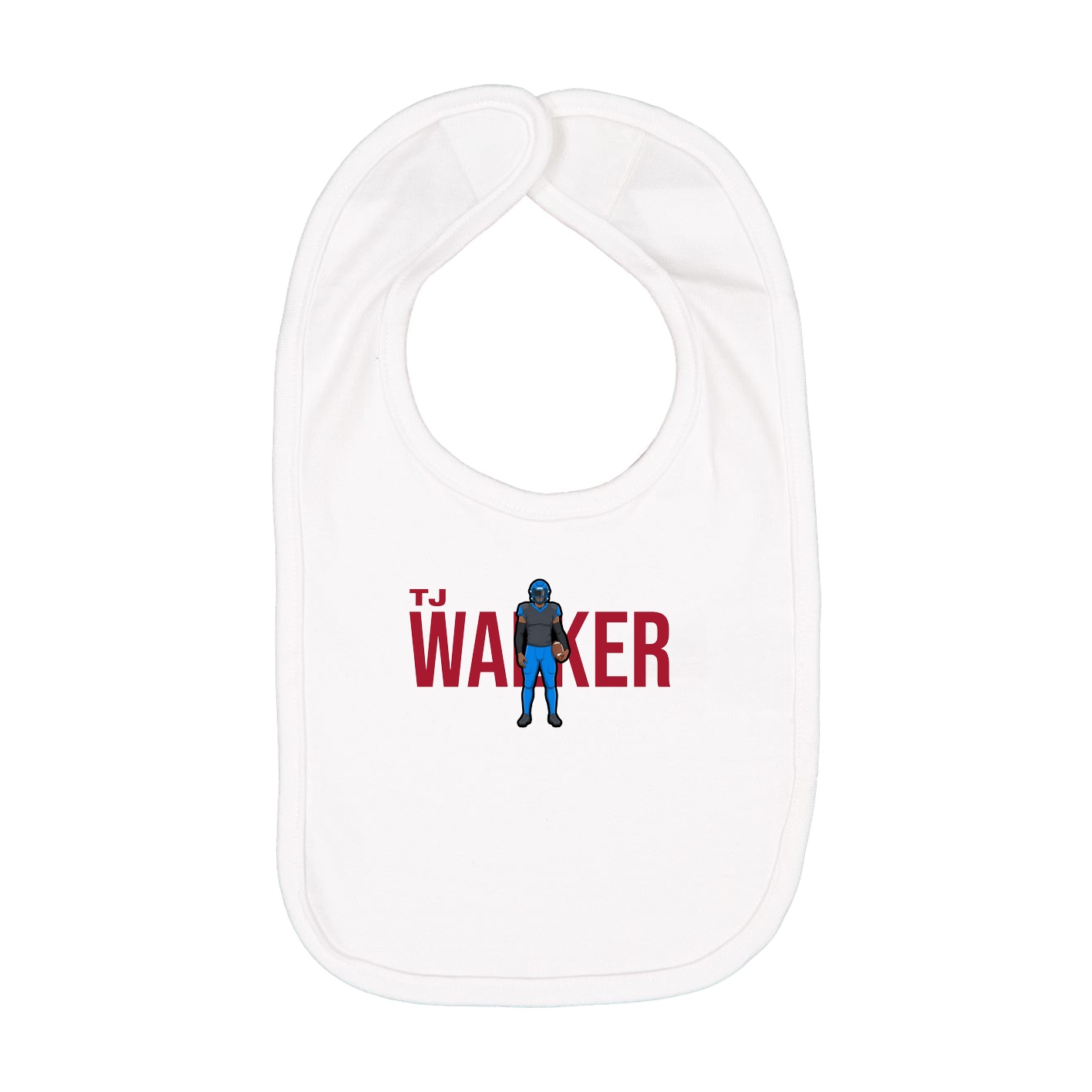 Infant Bib — Player Name in White