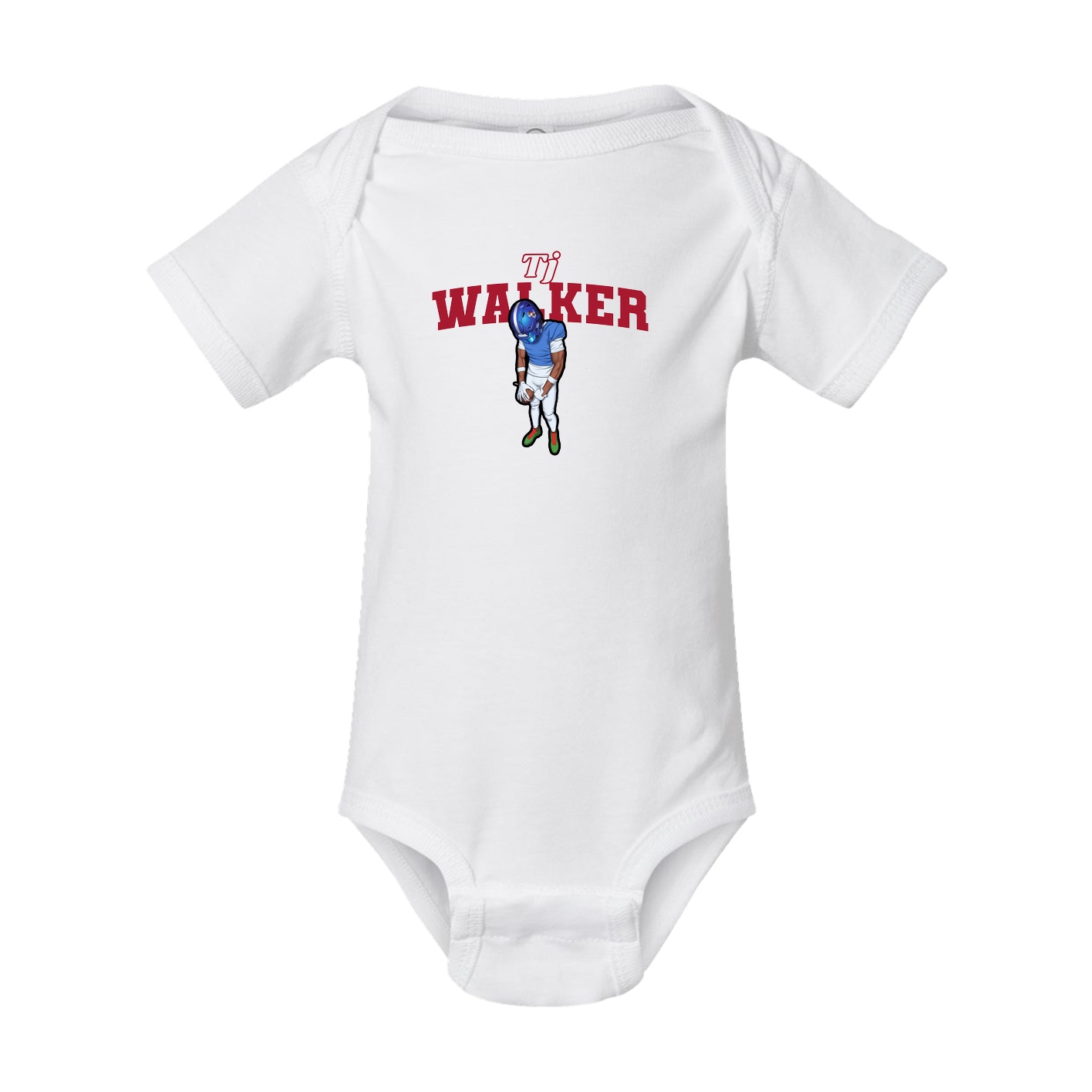 Baby Onesie — Name Arch in White