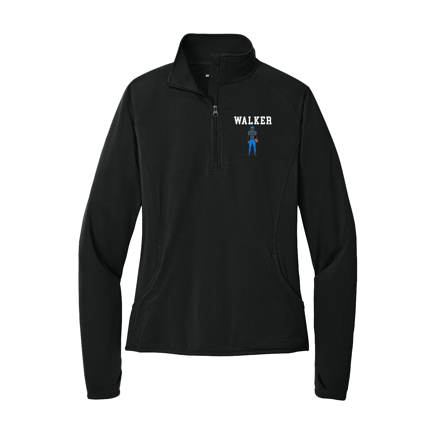 Women's Q-Zip Pullover — Shirsey in Black